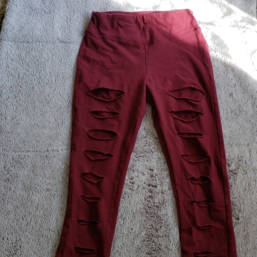 Material girl ripped leggings
